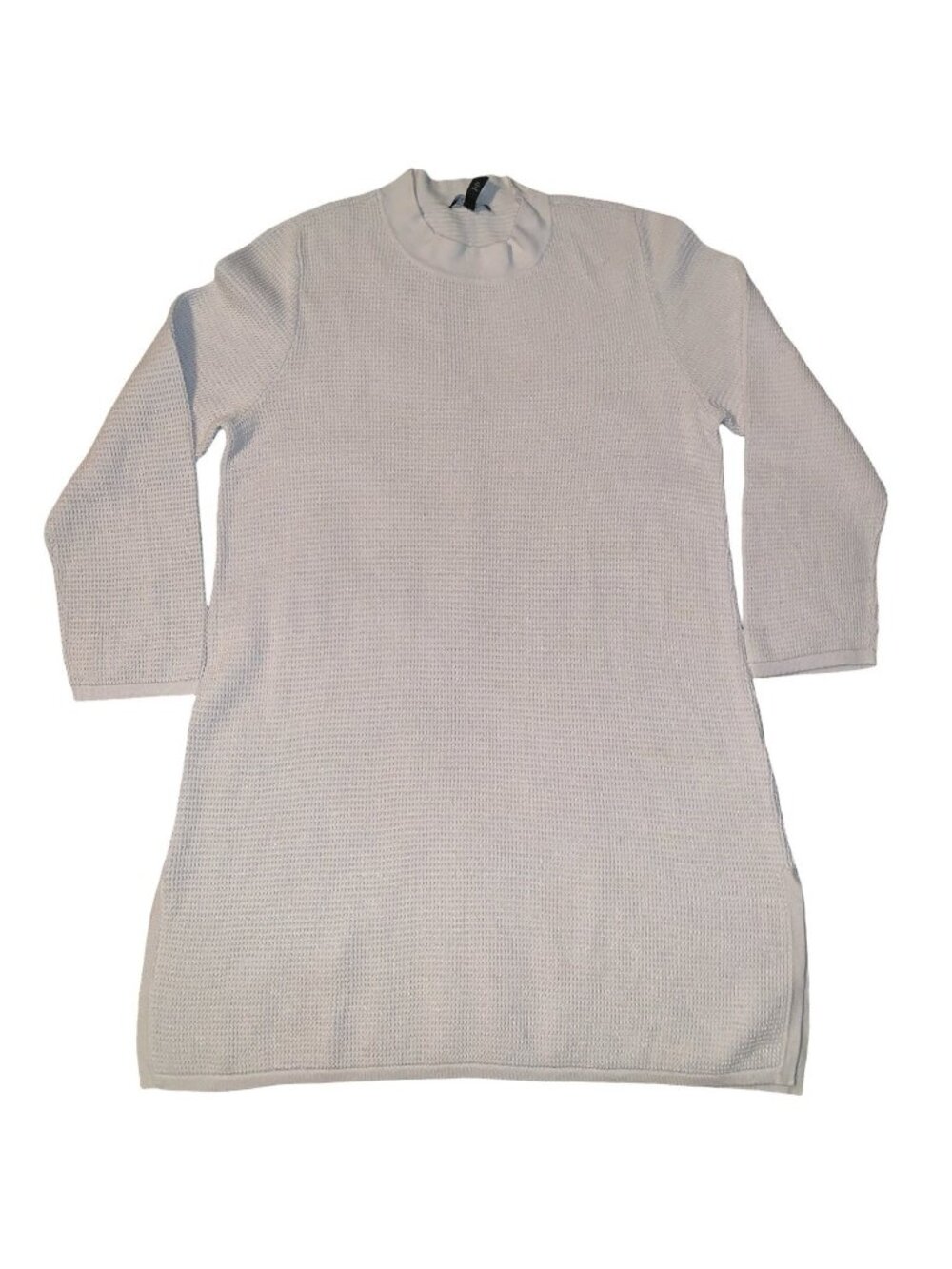 Eileen Fisher Sz M Cream Silk Organic Cotton Long Pullover Sweater / Dress